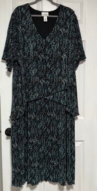 Anna Maxwell Women's Ribbed Stretch Tiered Midi Maxi Dress Size 5X-34/36